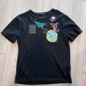 Men’s Louis Vuitton Monogram Comics Intarsia Short-Sleeved Crewneck
Size small